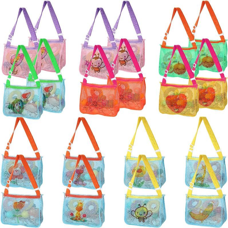 Photo 1 of 20 Pieces Kids Beach Toys Mesh Bag 