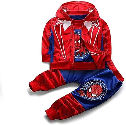 Photo 1 of 2Piece Toddler Kids Baby Boys Spiderman Outfits Set,Long Sleeve Pullover Hoodie Sweatshirt Pants Clothing Suit Blue, 6-7 Years