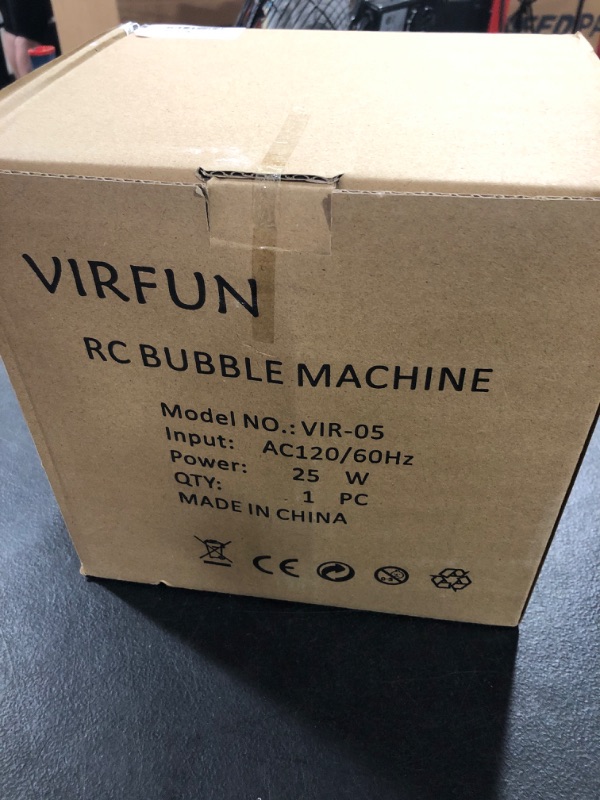 Photo 2 of Bubble Machine, VIRFUN Professional Metal Bubble Machine with Wireless Remote Control and Automatic, Outdoor or Indoor Use