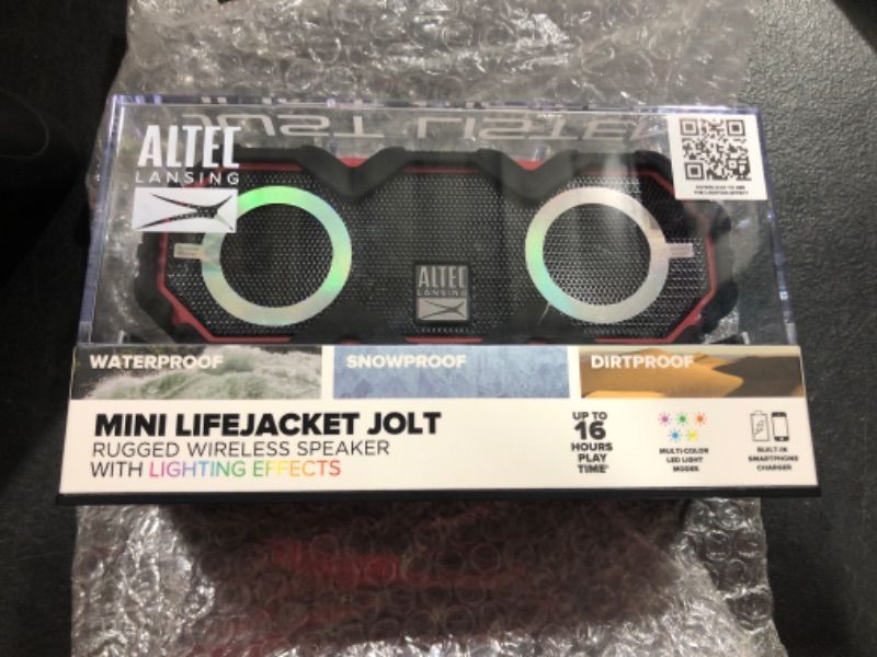 Photo 2 of Altec Lansing Mini LifeJacket 2 - IP67 Waterproof Floating Bluetooth Speaker For Pool And Travel, Shockproof and Snowproof Portable Speaker for Outdoor, 30ft Range and 10 Hour Playtime ---NEW, FACTORY SEALED