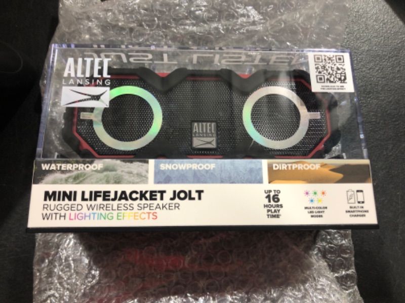 Photo 3 of Altec Lansing Mini LifeJacket 2 - IP67 Waterproof Floating Bluetooth Speaker For Pool And Travel, Shockproof and Snowproof Portable Speaker for Outdoor, 30ft Range and 10 Hour Playtime ---NEW, FACTORY SEALED