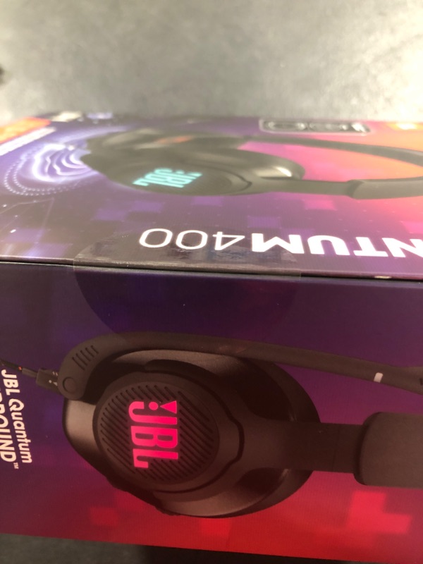 Photo 3 of JBL Quantum 400 USB Wired Over-Ear Gaming Headset (Black)--FACTORY SEALED, NEW----