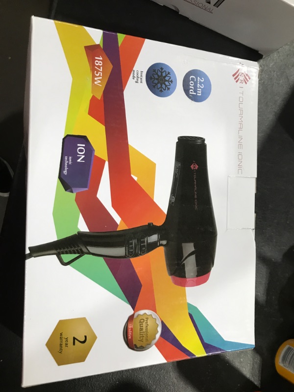 Photo 1 of JINRI Hair Dryer Professional Blow Dryer Fast Dryer with Ceramic Ionic,Black (Normal Size)