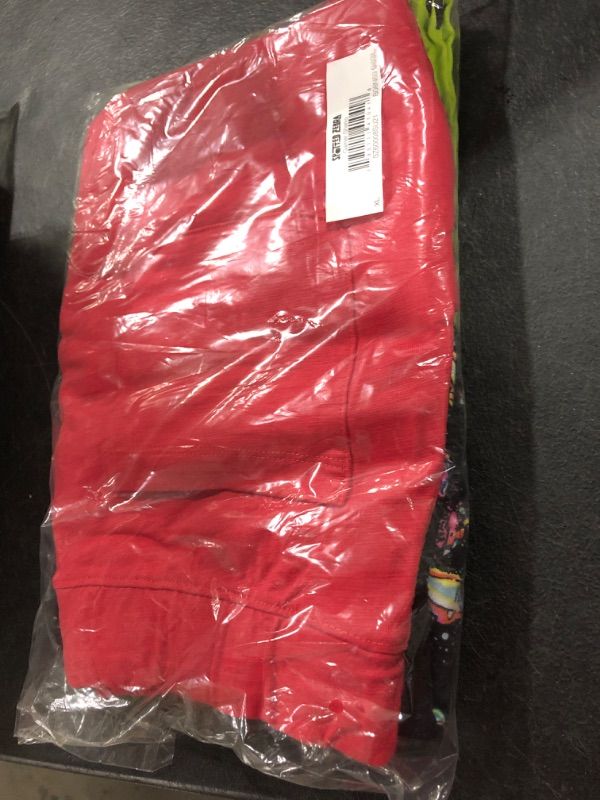 Photo 1 of Amazon Essentials Boys and Toddlers' Knit Jersey Play Shorts (Previously Spotted Zebra), Multipacks 3 Coral Orange/Lime Green/Black, Sharks X-Large