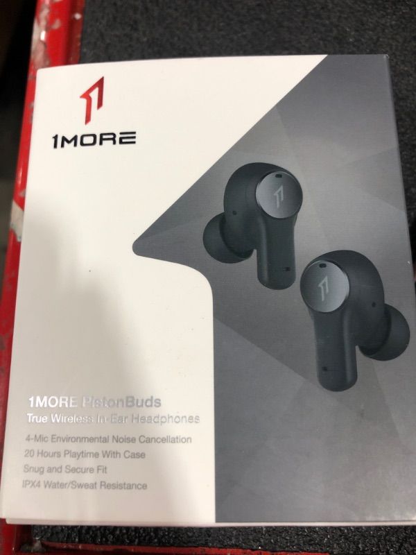 Photo 2 of 1MORE PistonBuds Bluetooth Headphone 5.0 with 4 Built-in Mics ENC for Clear Call, True Wireless Earbuds,IPX4, 20H Playtime, HiFi Stereo in-Ear Deep Bass Headset Black