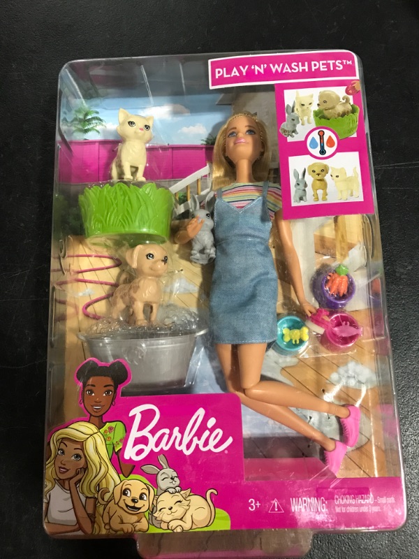 Photo 2 of Barbie Play N Wash Pets Doll And Playset