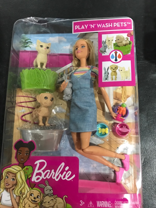 Photo 2 of Barbie Play N Wash Pets Doll And Playset