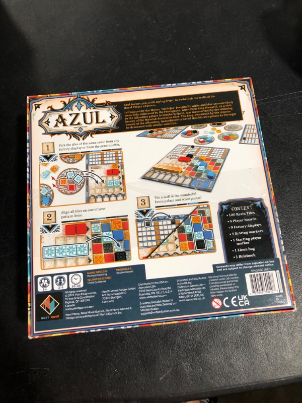 Photo 3 of Azul-Board Game Strategy-Board Game Mosaic-Tile Placement Game Family-Board Game for Adults and Kids Ages 8 and up 2 to 4 Players