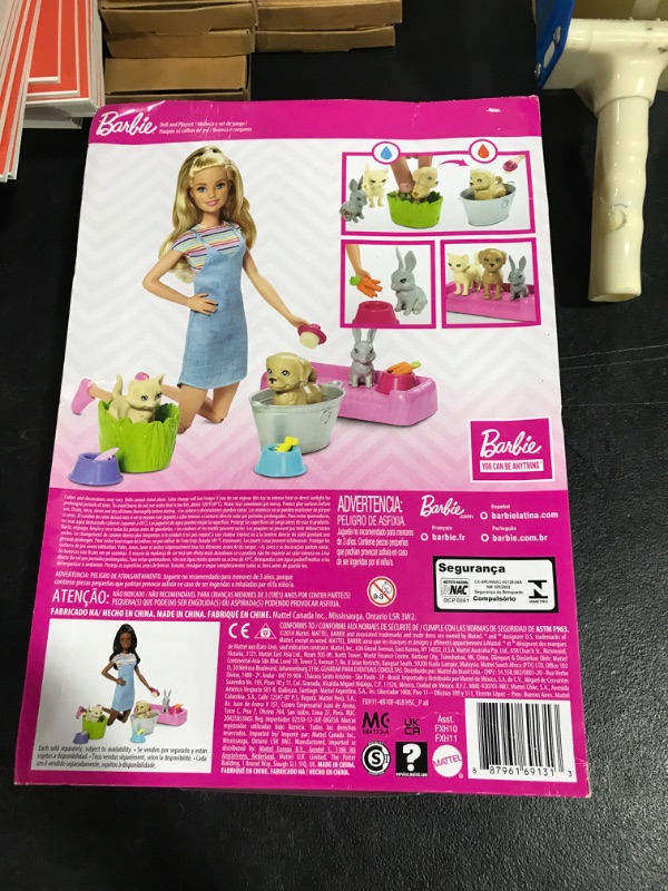 Photo 1 of Barbie Play N Wash Pets Doll And Playset