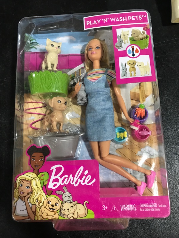 Photo 2 of Barbie Play N Wash Pets Doll And Playset