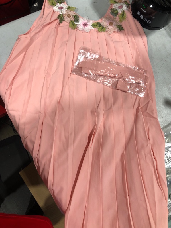 Photo 2 of 2XL Blibean girls summer dress in coral 