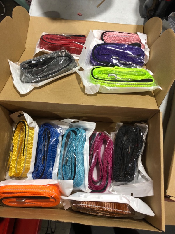 Photo 1 of 12 Pcs Double Sided Reflective Dog Leash with Soft Padded Handle, Bulk Nylon Dogs Leashes for Medium and Large Dogs Heavy Duty Dog Leash for Walking, Training, 12 Colors (Cute Colors, 5 ft)
