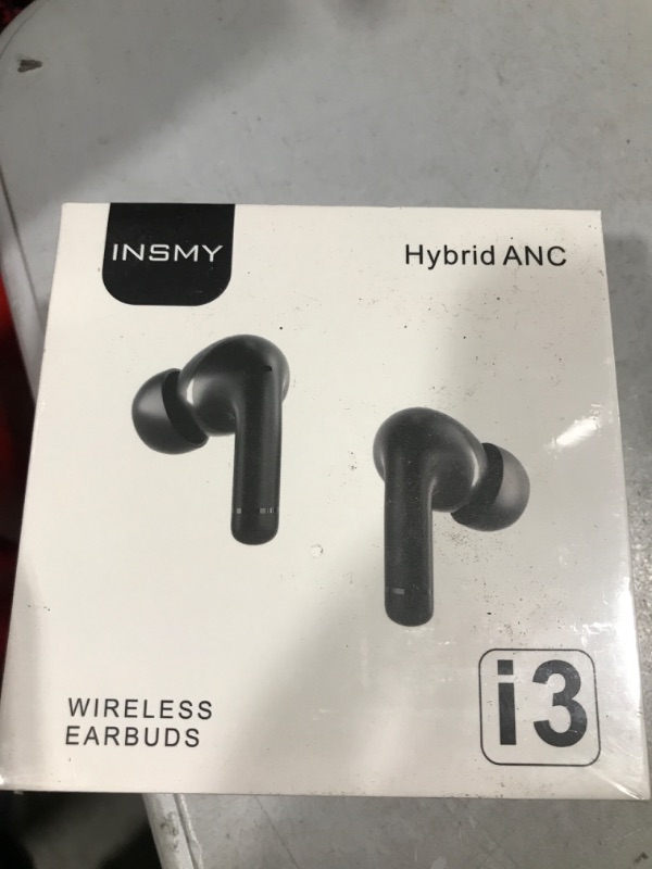 Photo 2 of INSMY Wireless Earbuds Hybrid Active Noise Cancelling Waterproof Earphones with 6 Mics for Clear Calls Authentic Audio Big Bass, 36 Hours Playtime Bluetooth in-Ear Headphones ANC/Ambient Mode (Nude)