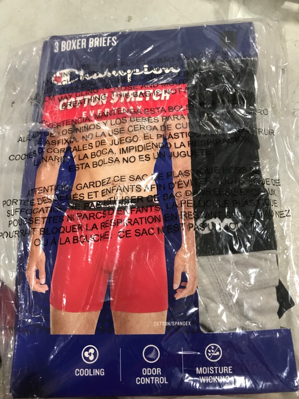 Photo 1 of Champion Men's Cotton Stretch Boxer Brief CANBBG Size L