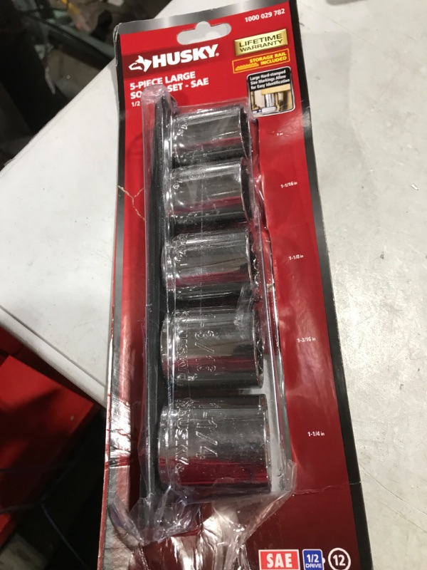 Photo 2 of 1/2 in. Drive SAE Large Socket Set (5-Piece)