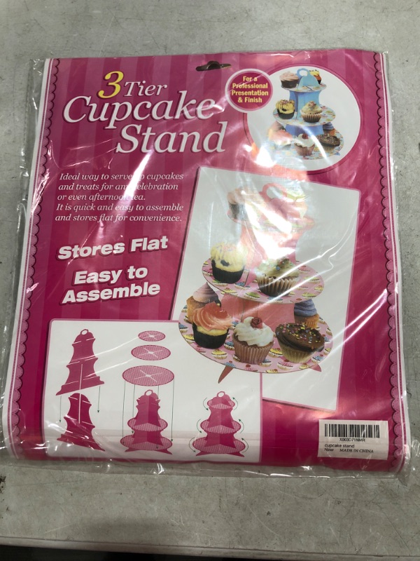 Photo 2 of 2-Set New Years Eve Party Supplies 2023 Black Gold 3-Tier Happy New Year Cardboard Cupcake Stand/Tower, Round Dessert Tree Tower for 24 Cupcakes, Perfect for 2023 New Year Party Supplies