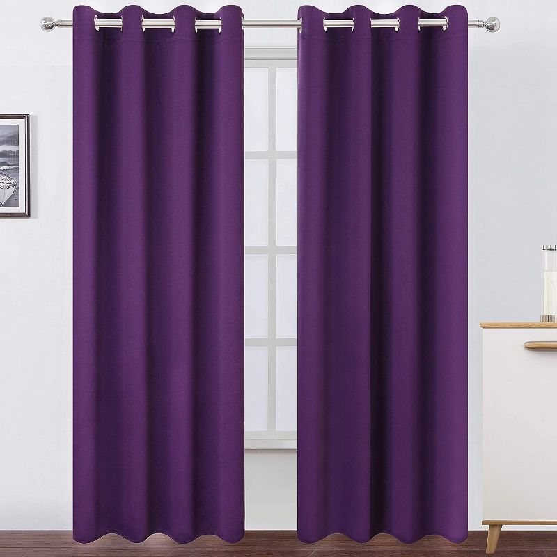 Photo 1 of  Purple Blackout Curtains 2 panels 