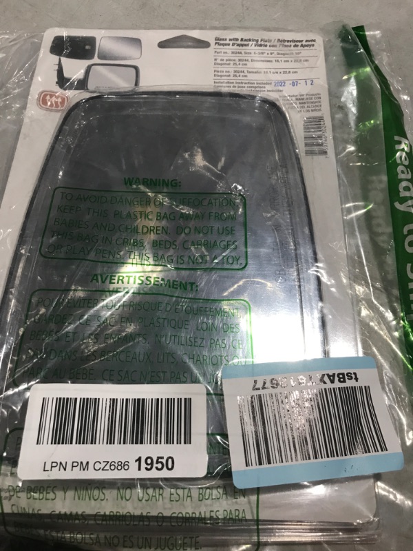Photo 2 of Fit System 30244 Passenger Side Heated Mirror Glass w/Backing Plate, Dodge Ram Pick-Up 1500, Ram Pick-Up 2500, 3500, 6 3/8" x 9" x 10" (w/o Towing pkg, w/o auto dimming) Passenger Side (RH)