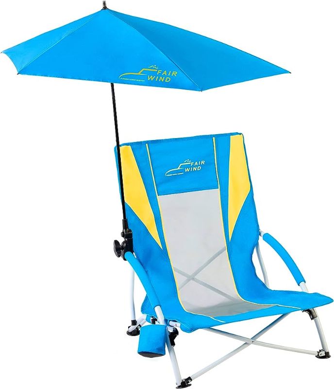 Photo 1 of 2 FAIR WIND BEACH CHAIRS BLUE AND YELLOW (SEE COMMENTS)