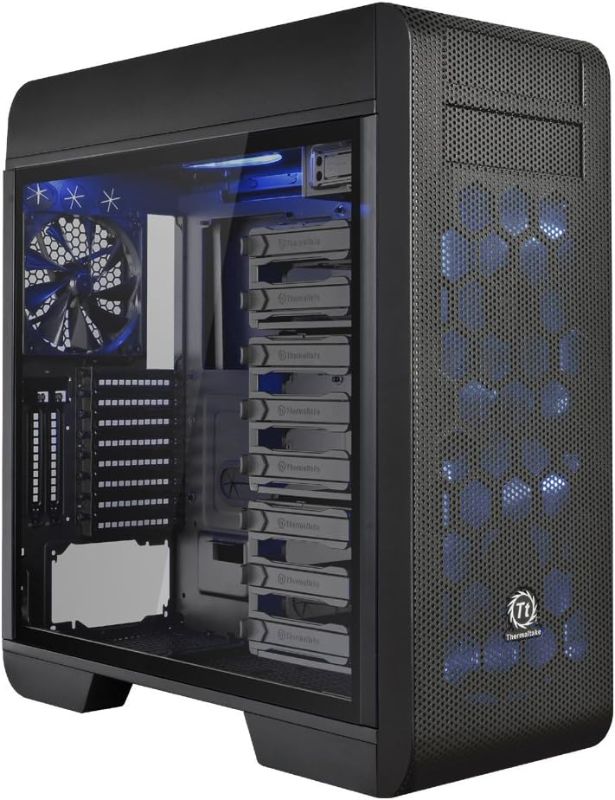 Photo 1 of Thermaltake Core V71 Tempered Glass Edition E-ATX Full Tower Tt LCS Certified Gaming Computer Case CA-1B6-00F1WN-04