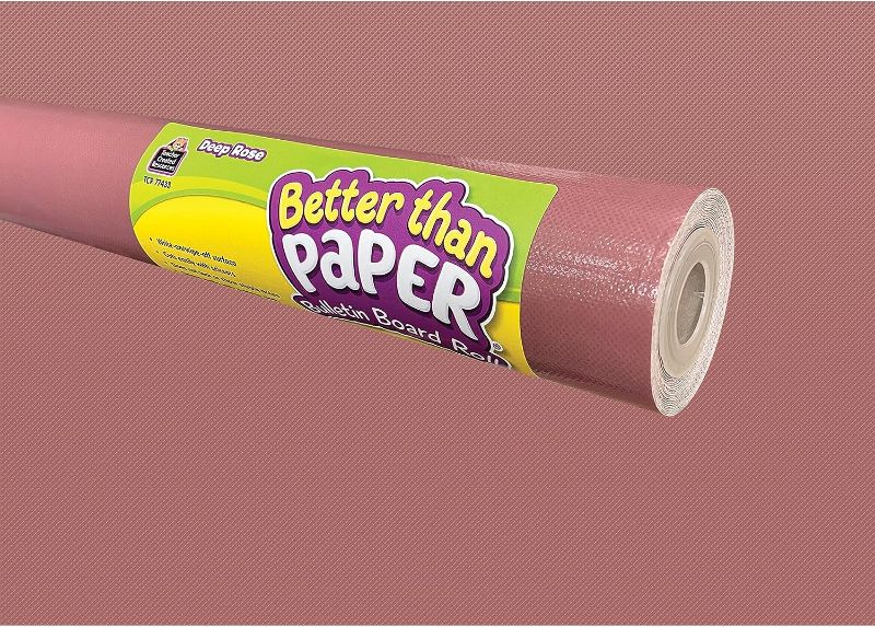 Photo 1 of Teacher Created Resources Better Than Paper Bulletin Board Roll, 4' x 12', Deep Rose,
