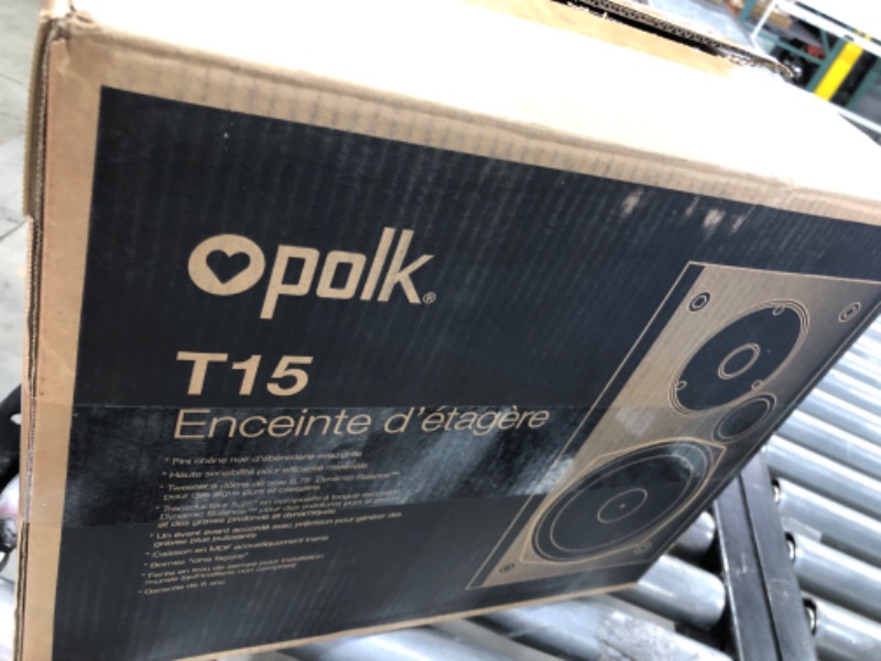 Photo 4 of Polk Audio T15 Bookshelf Speakers Pair Black