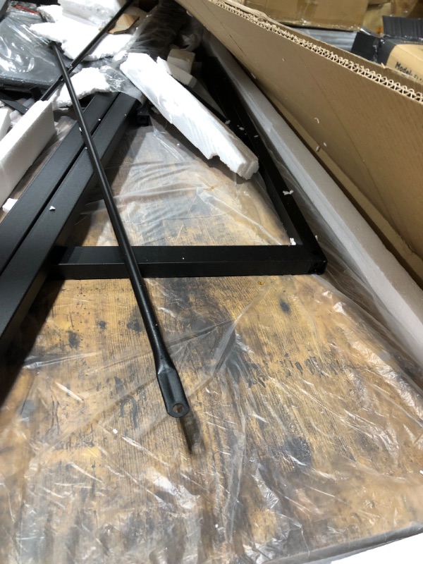 Photo 1 of ODK Computer Writing Desk 55 inch, Sturdy Home Office Table, Work Desk with A Storage Bag and Headphone Hook, Vintage 55 inch Vintage