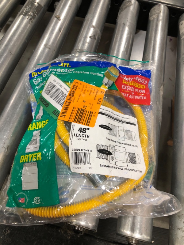 Photo 2 of 1/2 in. MIP x 1/2 in. MIP x 48 in. Gas Connector (1/2 in. OD) w/Safety+Plus2 Thermal Excess Flow Valve (60,500 BTU)
