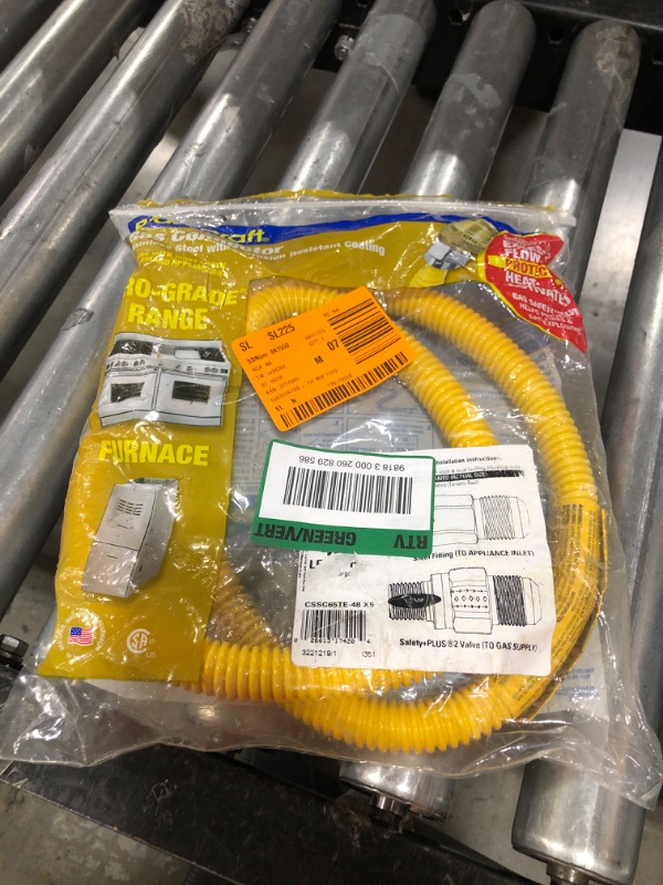 Photo 2 of 1/2 in. MIP x 1/2 in. FIP x 48 in. Gas Connector (1/2 in. OD) w/Safety+Plus2 Thermal Excess Flow Valve (106,000 BTU)
