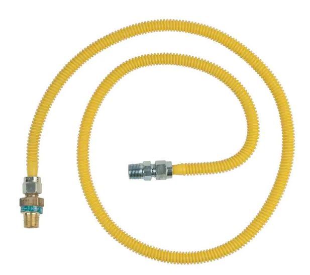 Photo 1 of 1/2 in. MIP x 1/2 in. MIP x 60 in. Gas Connector (1/2 in. OD) w/Safety+Plus2 Thermal Excess Flow Valve (53,200 BTU)
