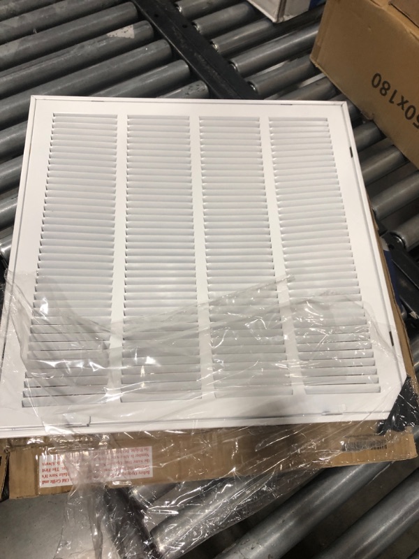 Photo 3 of 20"W x 20"H [Duct Opening Measurements] Steel Return Air Filter Grille [Removable Door] for 1-inch Filters | Vent Cover Grill, White | Outer Dimensions: 22 5/8"W X 22 5/8"H for 20x20 Duct Opening Duct Opening style: 20 Inchx20 Inch