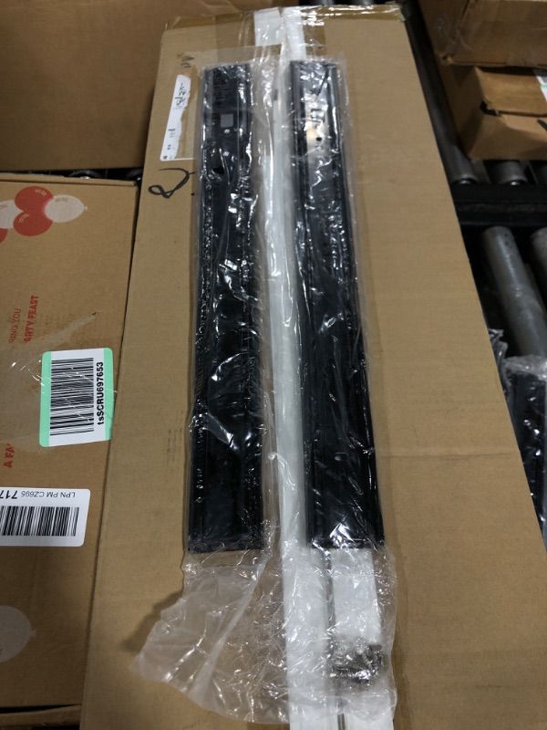 Photo 1 of 18 Inch Hardware Soft Close Full Extension Side Mount Ball Bearing Sliding Black Drawer Slides 18 Inch Black