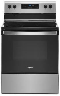 Photo 1 of Whirlpool 30-in Smooth Surface 4 Elements 5.3-cu ft Freestanding Electric Range (Stainless Steel)