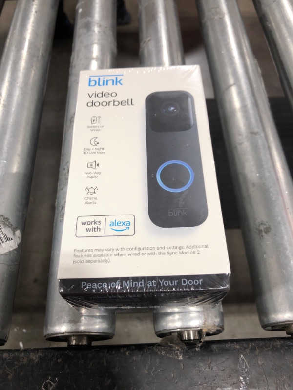 Photo 2 of Blink Video Doorbell | Two-way audio, HD video, motion and chime app alerts and Alexa enabled — wired or wire-free (Black)
