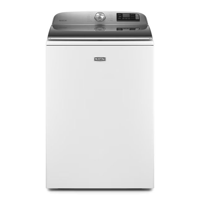 Photo 1 of Maytag Smart Capable 5.2-cu ft High Efficiency Agitator Smart Top-Load Washer (White) ENERGY STAR