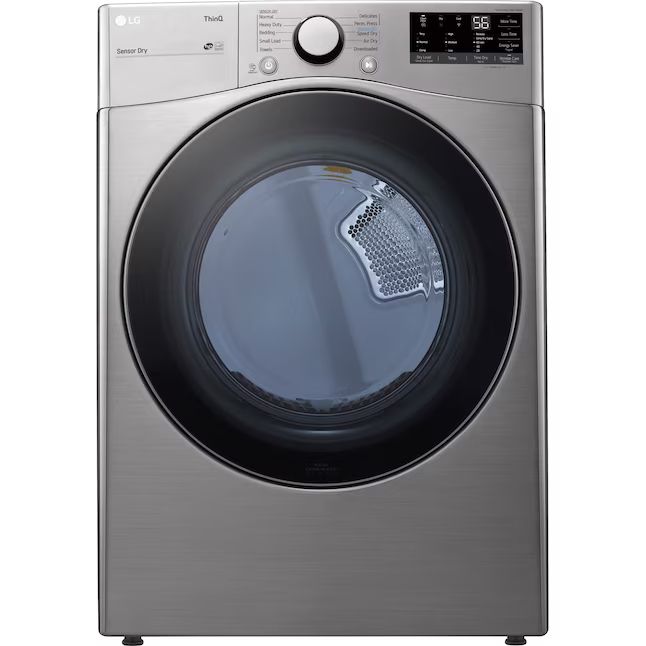 Photo 1 of LG ThinQ 7.4-cu ft Stackable Smart Electric Dryer (Graphite Steel) ENERGY STAR