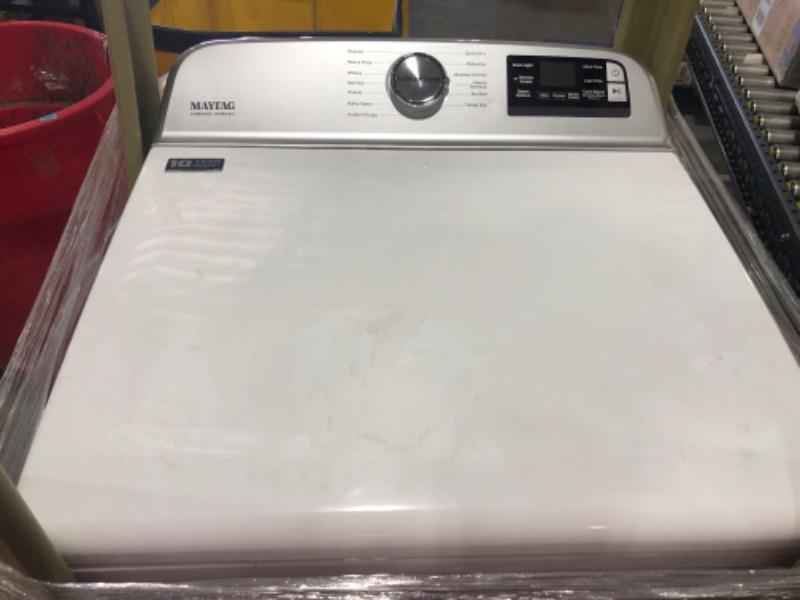 Photo 3 of Maytag Smart Capable 7.4-cu ft Steam Cycle Smart Electric Dryer (White) ENERGY STAR