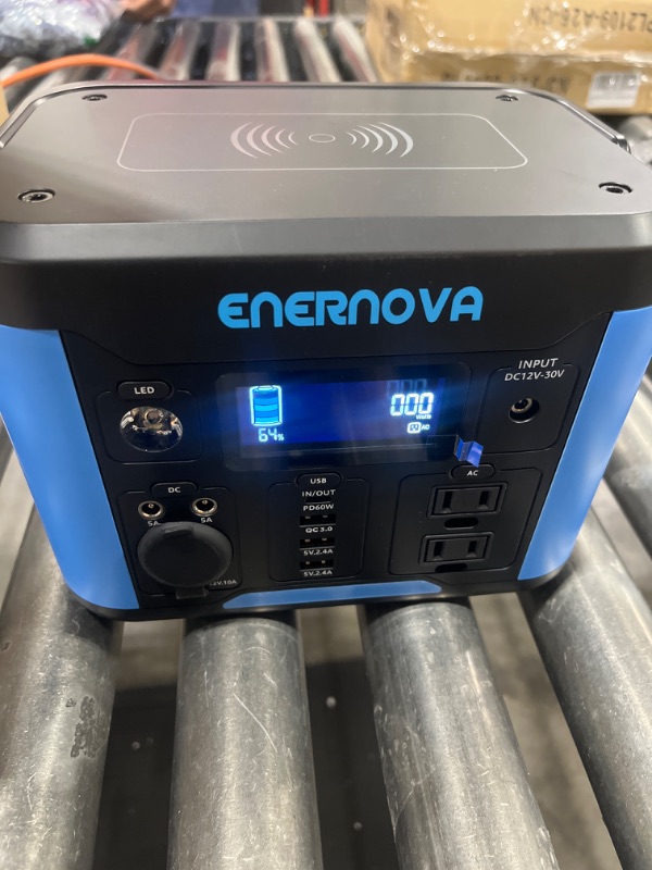 Photo 2 of Enernova Portable Power Station 500W, 515Wh 2 AC Outlets Backup Lithium Battery,Solar Generator (Solar Panel Optional) for Outdoors Camping, Travel, Hunting, Emergency
