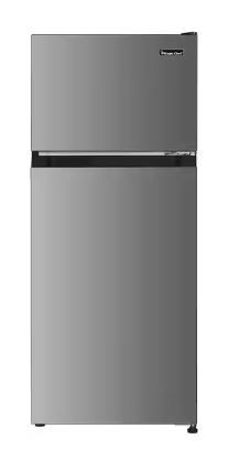 Photo 1 of 18.5 in. 4.5 cu.ft. 2-Door Mini Refrigerator in Platinum Steel with Freezer
