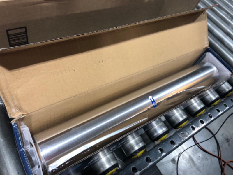 Photo 2 of [1 Pack] Heavy Duty Food Service Aluminum Foil Roll (18 inch x 500 FT) with Sturdy Corrugated Cutter Box - Great for Grill Use, Kitchen Wrap, Foil Wrap, Cooking, Cleaning by EcoQuality