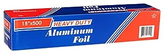 Photo 1 of [1 Pack] Heavy Duty Food Service Aluminum Foil Roll (18 inch x 500 FT) with Sturdy Corrugated Cutter Box - Great for Grill Use, Kitchen Wrap, Foil Wrap, Cooking, Cleaning by EcoQuality