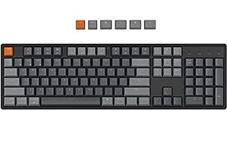 Photo 1 of Keychron K10 RGB Full Size Layout Hot-Swappable Mechanical Keyboard for Mac Windows, Multitasking 104-Key Bluetooth Wireless/USB Wired Gaming Keyboard with Gateron G Pro Red Switch Aluminum Frame