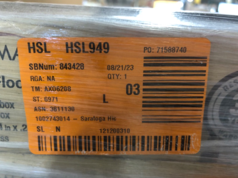 Photo 1 of PALLET OF 44 CASES, TrafficMaster Saratoga Hickory 7 mm T x 7.6 in. W Laminate Wood Flooring (24.2 sqft/case) ~1064 SQ. FT. TOTAL