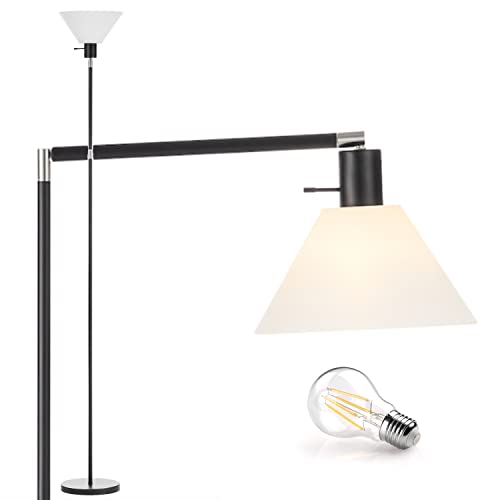 Photo 1 of  UNO Adjustable Floor Lamp with White Shade (LED Bulb Included) - 73" X 11" 