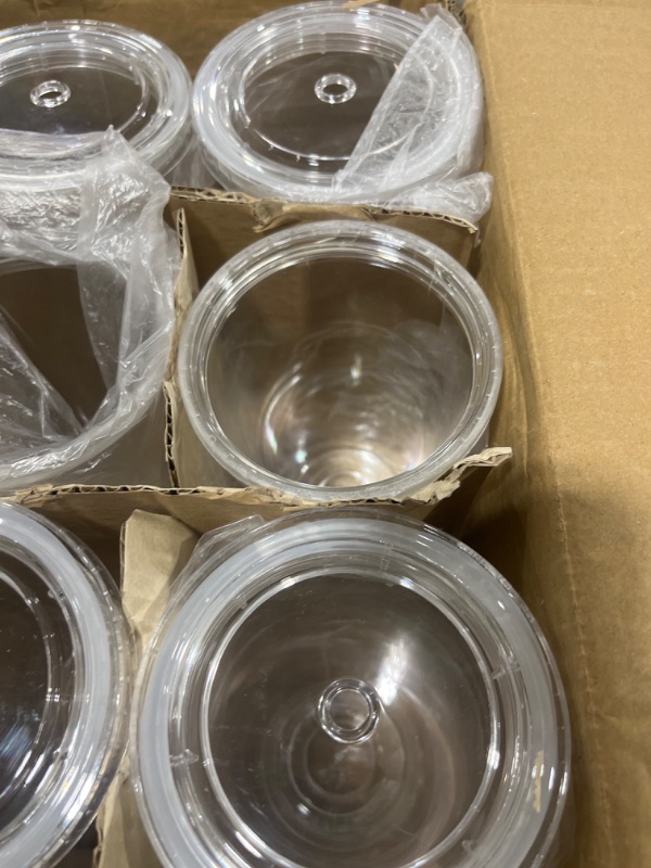 Photo 4 of 30 Pack Clear Insulated Tumbler with Lids and Straw 16 oz Double Wall Plastic Travel Tumbler Reusable Plastic Iced Coffee Cup Classic Tumbler Cup for Office Car Home School Coffee Water Juice