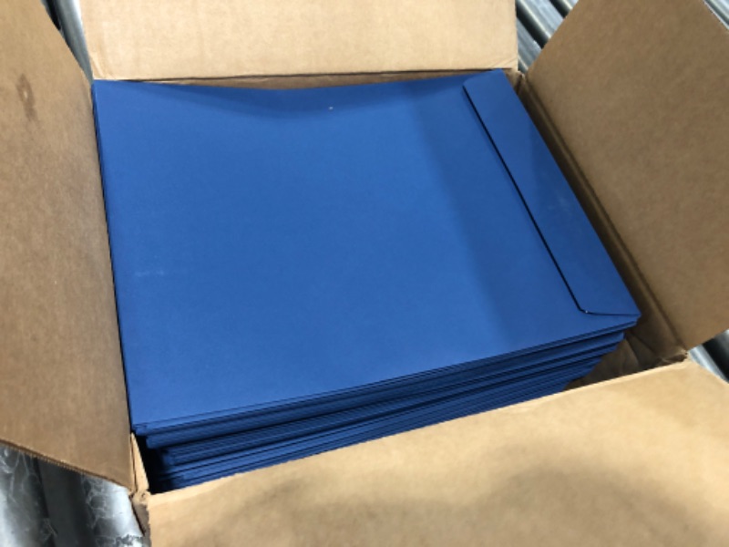 Photo 2 of LUXPaper 9 x 12 Open End Envelopes | Peel & Press | Navy Blue | 80lb. Text | 250 Qty