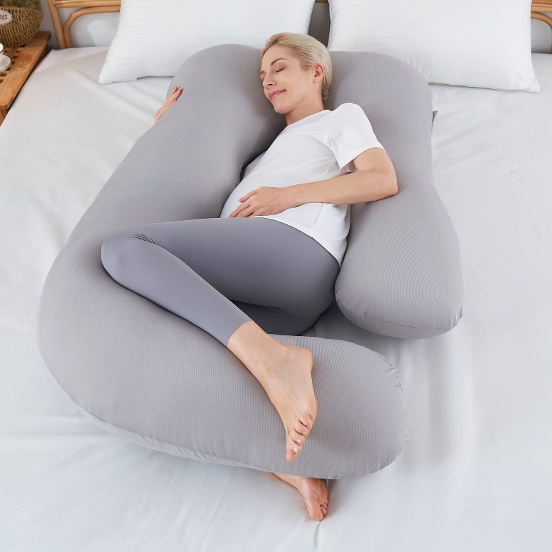 Photo 1 of 2 PIECE GRAY PREGNANCY PILLOW, STOCK PHOTO FOR REFERENCE ONLY