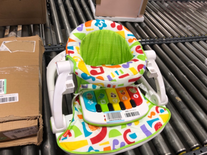 Photo 2 of  Fisher-Price Portable Baby Chair Kick & Play Deluxe Sit-Me-Up Seat With Piano Learning Toy & Snack Tray For Infants To Toddlers 