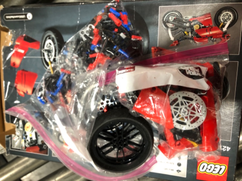 Photo 2 of LEGO Technic Ducati Panigale V4 R Motorcycle 42107 Building Set - Collectible Superbike Display Model Kit with Gearbox and Working Suspension, Fun for Adults, and Motorcycle Enthusiasts