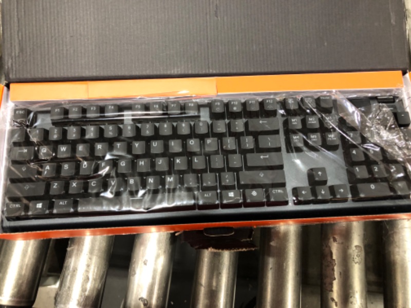 Photo 2 of SteelSeries Apex 5 Hybrid Mechanical Gaming Keyboard – Per-Key RGB Illumination – Aircraft Grade Aluminum Alloy Frame – OLED Smart Display (Hybrid Blue Switch) Hybrid Blue – Tactile & Clicky Apex 5